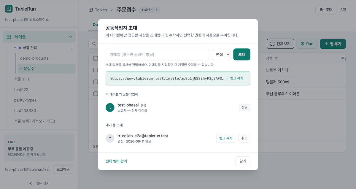 공동작업자 초대